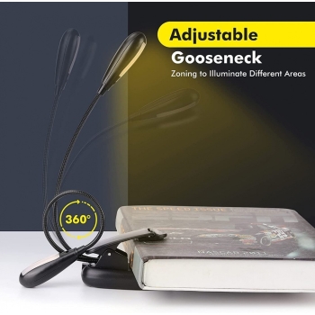 Podwójna lampka LED 9 trybów akumulator klips [22060000556]